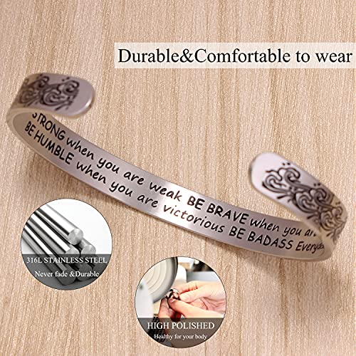 Btysun Bracelets for Women Mothers Day Bracelet Gifts from Daughter Inspirational Gifts for Women Graduation Gifts for Her Motivational Birthday Cuff Bangle Friendship Personalized Mantra Jewelry… - style: Be strong be brave be humble be ba&&ss