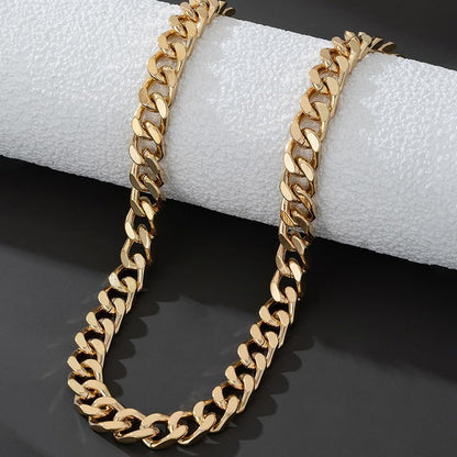Chunky Cuban Link Curb Chain Necklace for Women Men Dainty Gold Silver Tone Choker Thick Trendy Statement Diamond Cut Punk Hip Hop Cuban Chain Jewelry Gifts Unisex Size 5mm/9mm/13mm/16mm - color: Curb Chain Necklace