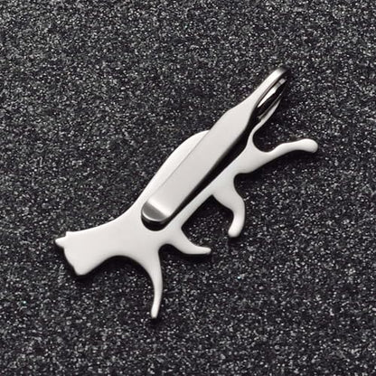 Christmas Tie Clips for Men 14k Gold Plated Silver Tie Pins with Cute Animal Deer/Lion/Dog/Cat Tie Bars Necktie Suit Tie Accessories Jewelry - style: Black Cat Tie Clip