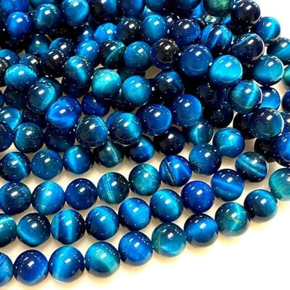 Zenkeeper About 180 Pcs Lake Blue Tiger Eyes Beads for Jewelry Making 4 MM Lake Blue Tiger Eyes Gemstones Loose Stone Beads - color: Lake Blue Tiger Eyes, size: 4MM, about 180pcs