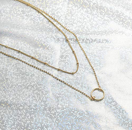 Layered Heart Necklace Pendant Handmade 18k Gold Plated Dainty Gold Choker Arrow Bar Layering Long Necklace for Everyday Office Events & Casual Styling