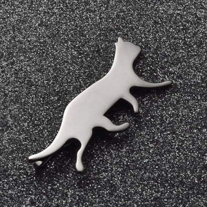 Christmas Tie Clips for Men 14k Gold Plated Silver Tie Pins with Cute Animal Deer/Lion/Dog/Cat Tie Bars Necktie Suit Tie Accessories Jewelry - style: Black Cat Tie Clip
