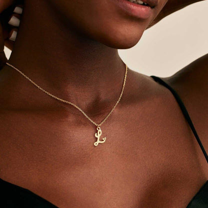 Dainty Initial Necklace for Women- 14K Gold Plated Tiny Cute Letter Pendant with Heart Custom Monogra Necklace, Birthday Gifts for Women Jewelry - style: B