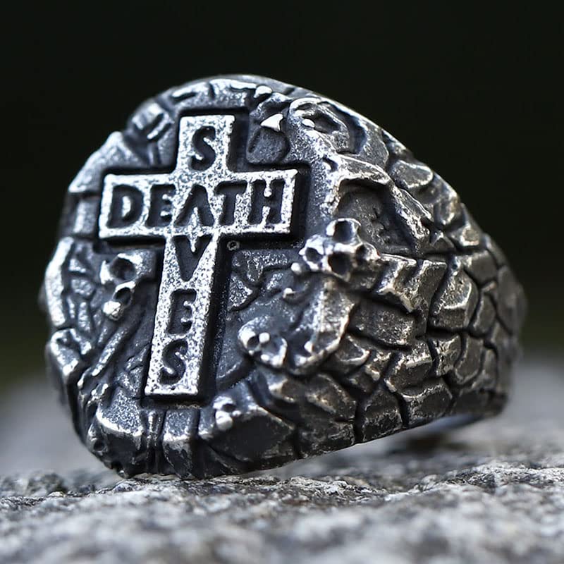 2023 Skull Ring Cool Evil Death Punk Rock Stainless Steel Rings Aly Style Jewelry - style: R1040