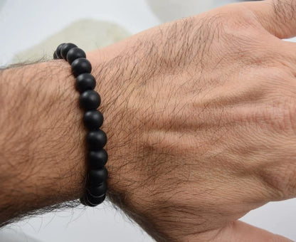 WFJ Black Obsidian Hematite Triple Protection Bracelets Set - Tiger Eye Beaded Natural Stone Bracelet for Men Women Gemstone (10MM) - color: Black Beaded Set of 3