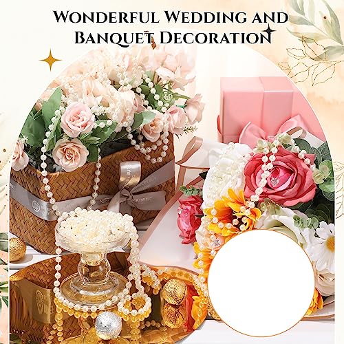 Inbagi 200 Pcs Pearl Necklaces for Women Bulk Ivory Faux Beaded Necklace 7 mm 33 Inch Large Pearl Strand for 1920s Party Birthday Wedding Tea Party Bridal Shower Christmas Decorations