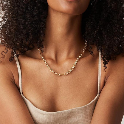 PAVOI Chain Necklace for Women, 14K Gold Plated Adjustable Layering Chain - style: Chain