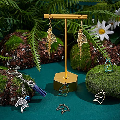 UNICRAFTALE Butterfly Flower Charms Stainless Steel Charms Back Bezel Pendants Metal Charms Animal Charms for DIY UV Resin Pressed Flower Crafts Necklace Bracelet Jewelry Making - style: Horse