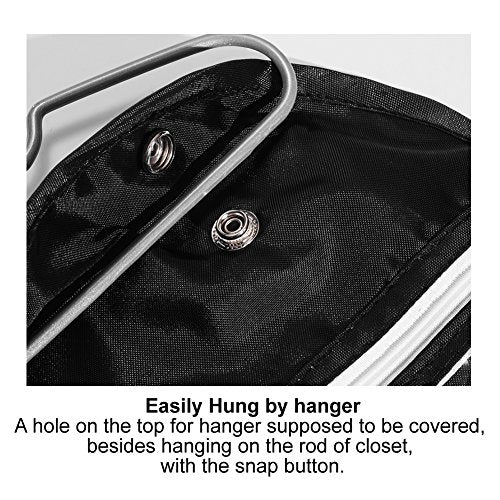 56 Pockets Large Zippered Dual Sided Jewelry Hanging Organizer Necklace Earrings Bracelets Rings Accessories Storage Bag Wall Mounted Door Cabinet Hanger Holder Clear Pouch Display Foldable