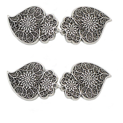 Vintage Sweater Swirl Clip Cape Cloak Retro Cardigan Shawl Collar Clasp Dress Shirt Brooch Clip - style: A x 2
