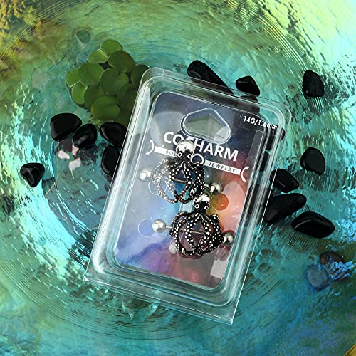 2pcs Cute Octopus Nipple Shield Piercing Jewelry,14g,14mm Length