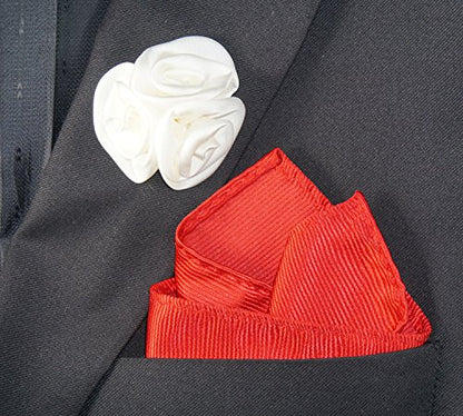 Gentleman's Essentials Premium Handmade Flower Lapel Pin Boutonniere - color: Champagne Gold [Bouquet]
