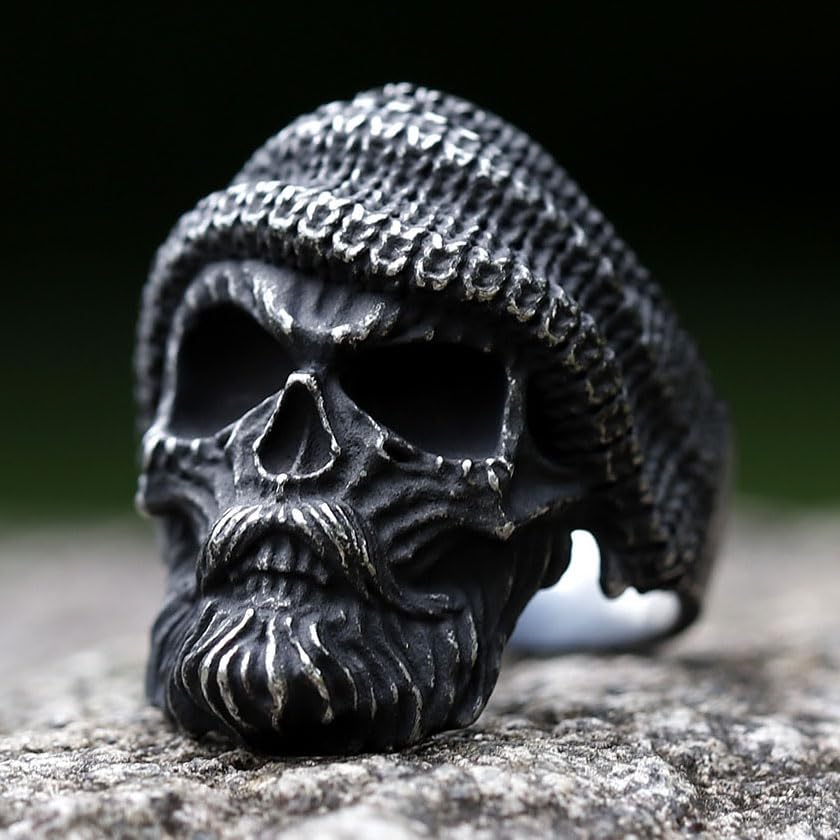 2023 Skull Ring Cool Evil Death Punk Rock Stainless Steel Rings Aly Style Jewelry - style: R937