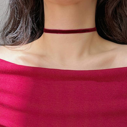 Christmas Choker Necklace for Women Xmas Gift Snowflake Red Velvet Pendant Necklace Red Velvet Reindeer Choker Necklaces Christmas Party Costume Accessories - style: Fine
