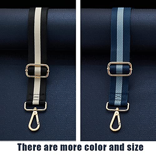 Kolti Purse Strap Replacement Crossbody Handbag Stripe Wide Adjustable - color: Gold Buckle-24