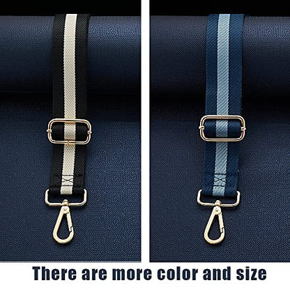 Kolti Purse Strap Replacement Crossbody Handbag Stripe Wide Adjustable - color: Gold Buckle-24