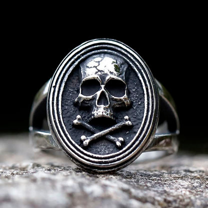 2023 Skull Ring Cool Evil Death Punk Rock Stainless Steel Rings Aly Style Jewelry - style: R1073