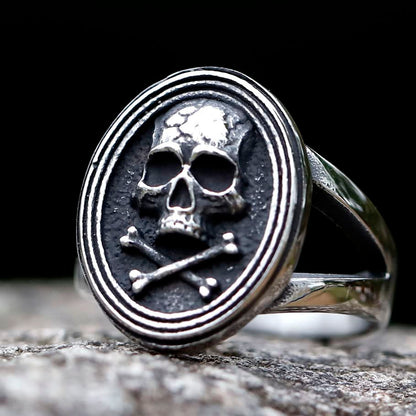 2023 Skull Ring Cool Evil Death Punk Rock Stainless Steel Rings Aly Style Jewelry - style: R1073