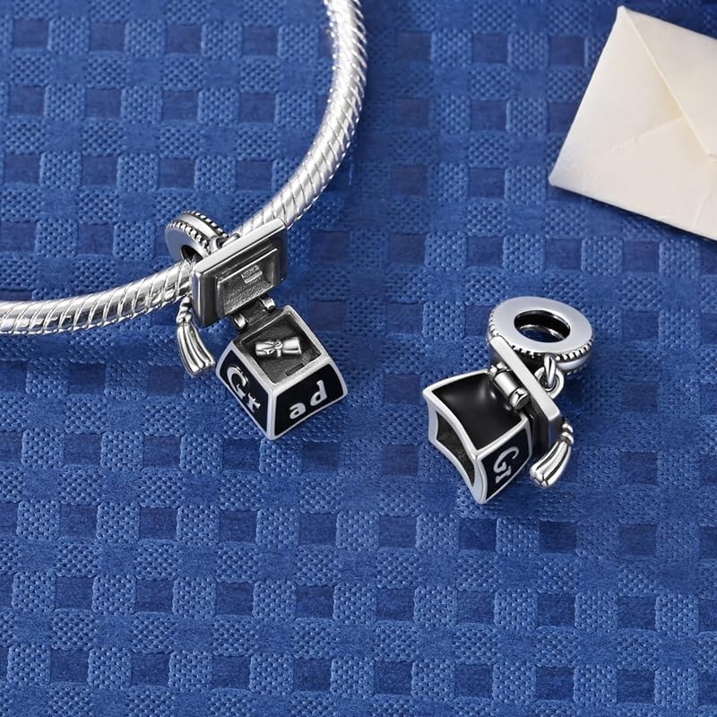 925 Sterling Silver Charms for Bracelets and Necklaces Beads Jewelry Charms for Women - color: Openable Graduation Cap Charm