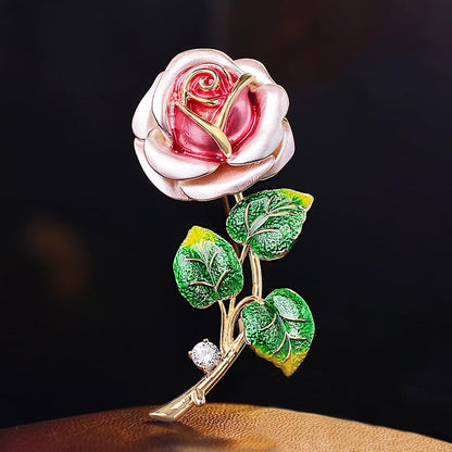 Flower Brooch for Women Rhinestone Pearl Zirconia Flower Lapel Pin Birthday Holiday Gift for Mother Wife Girlfriend - color: 04