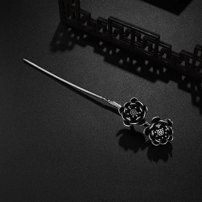 Hairpin Lotus Silver Chinese Hanfu Handmade - 1pcs 6.3inch Hair Stick, Hair Fork, Hair Clip, Hair Accessories for Women Girls Long Hair - color: Lotus