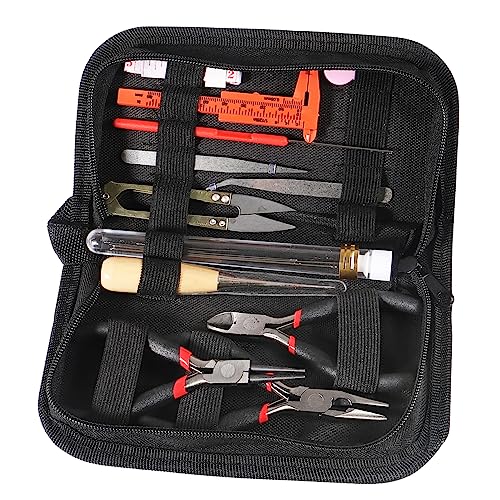 D-FLIFE 19pcs Jewelry Making Tools Kit with Zipper Storage Case for Jewelry Crafting and Jewelry Repair (19pcs) - color: 19pcs
