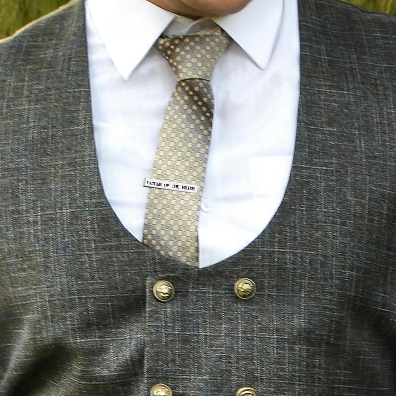Wedding Gift for Men Wedding Tie Clip for Men - style: father