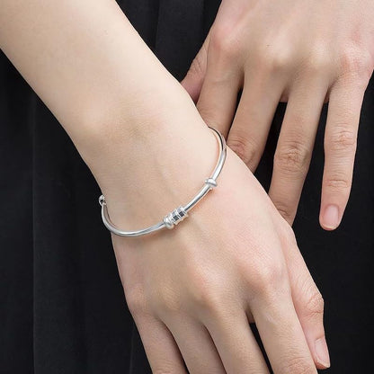 925 Sterling Silver Bracelet Plated Cuff Bangle Bracelet Fashionable Multi-layer Cross Wire Bangle Bracelet Open Adjustable Wide Cuff Bracelet for Teen Girls Fashion Jewelry - color: 11
