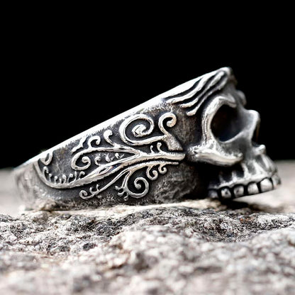 2023 Skull Ring Cool Evil Death Punk Rock Stainless Steel Rings Aly Style Jewelry - style: R1114