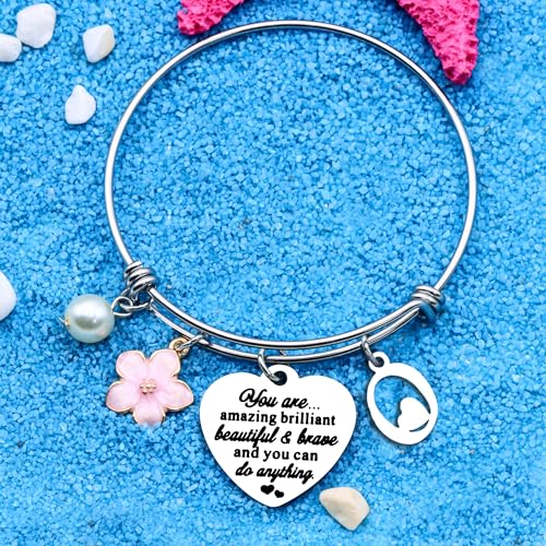 Aeora Inspirtional Bracelet Gift,Funny 26 Letter Initial A-Z Silver Heart Dangle Bangle For Women Lady Daughter Mom Sisters Friends Colleague Birthday Christmas Reminder Jewelry - color: O