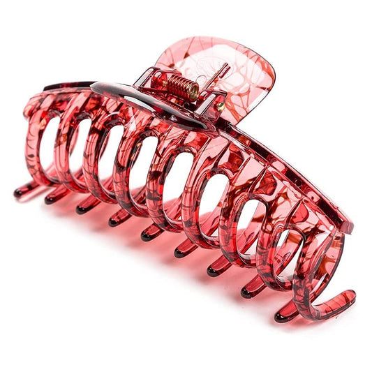 4.3" Jelly Color Hair Claw Clip-Drawing Process Acrylic Strong Holding Power Hair Clips Hairgrip for Women and Girls Hair Barrettes for Medium or Long Hair (Fox Red) - color: Fox Red
