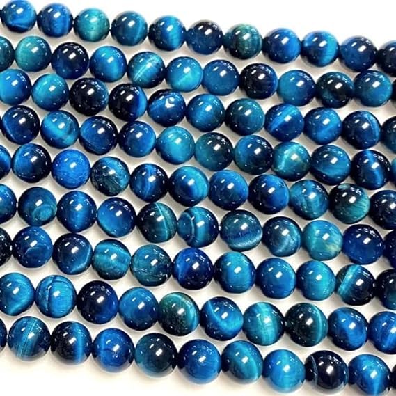 Zenkeeper About 180 Pcs Lake Blue Tiger Eyes Beads for Jewelry Making 4 MM Lake Blue Tiger Eyes Gemstones Loose Stone Beads - color: Lake Blue Tiger Eyes, size: 4MM, about 180pcs