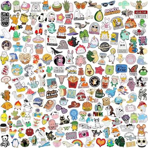 SINCCO 20/40/50/70 Pcs Cute Enamel Backpack Pins, Funny Anime Enamel Lapel Pins Bulk Set Cool Brooch Button Pins Badge Aesthetic for Backpacks, Bag, Jacket, Kids, Girls - style: 50pcs