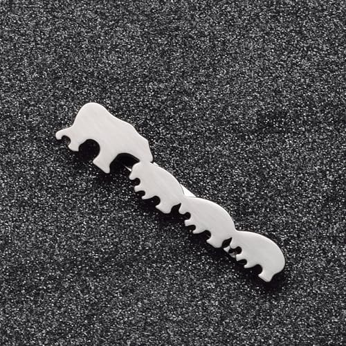 Christmas Tie Clips for Men 14k Gold Plated Silver Tie Pins with Cute Animal Deer/Lion/Dog/Cat Tie Bars Necktie Suit Tie Accessories Jewelry - style: Black Bear Tie Clips