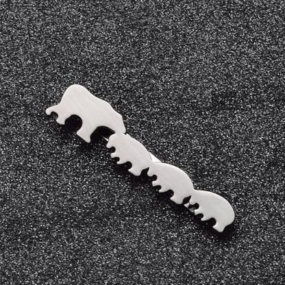 Christmas Tie Clips for Men 14k Gold Plated Silver Tie Pins with Cute Animal Deer/Lion/Dog/Cat Tie Bars Necktie Suit Tie Accessories Jewelry - style: Black Bear Tie Clips