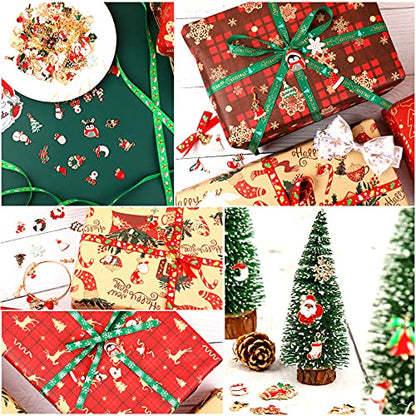 SANNIX 110Pcs Christmas Charms Gold Enamel Jewelry Making Charms Pendant | for DIY Xmas Bracelet, Necklace Earring Craft Supplies, Holiday Accessories - style: Christmas Charms