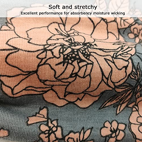 YONUF Boho Headbands For Women Fashion Wide Headband Yoga Workout Head Bands Hair Accessories Band 6 Pack - color: Flower4