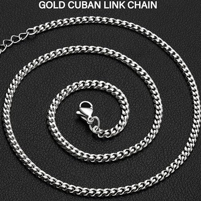 WomenGifts Cuban Link Chain Necklace for Women, Waterproof 14k Gold Silver Plated Chain Choker, Non Tarnish Stainless Steel Jewelry, 3.5/5/6/8/11mm,14/16/18 Inch Thin&Chunky&Thick - color: Silver, style: 3.5MM-14"