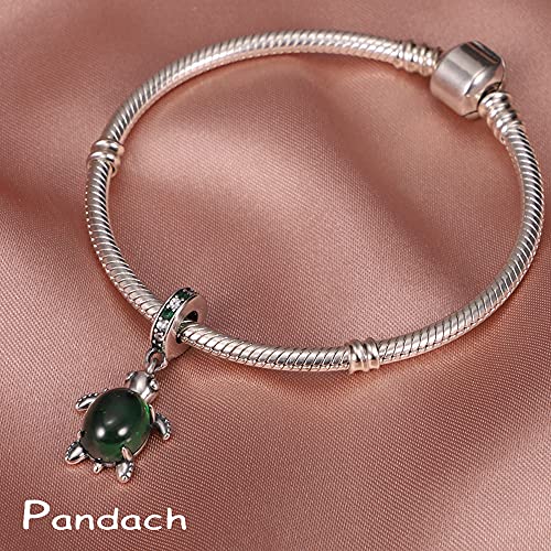 Pandach Animal Charm Bead fits Charms Bracelets for Woman-925 Sterling Silver Dangle Pendant Bead,Jewelry Beads Gifts for Women Bracelet&Necklace - style: Green Turtle Charm