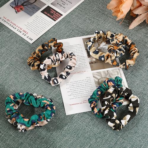 30 Pcs Small Scrunchies No Damage Hair Ties for Women | Hair Accessories Ponytail Holders, Elastic Soft Rubber Bands for Thick Thin Hair (Leopard Print) - color: Leopard Print