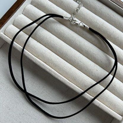 Black Choker Necklace Set Velvet Lace Choker Daisy Gothic Punk Classic Choker - color: 4PCS A