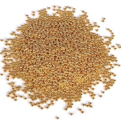 8000PCS Gold Beads for Jewelry Making 4mm Small Seed Beads Bulk | Round Spacer Beads with Holes for Bracelet Necklace Earrings Crafting - color: gold(4mm)