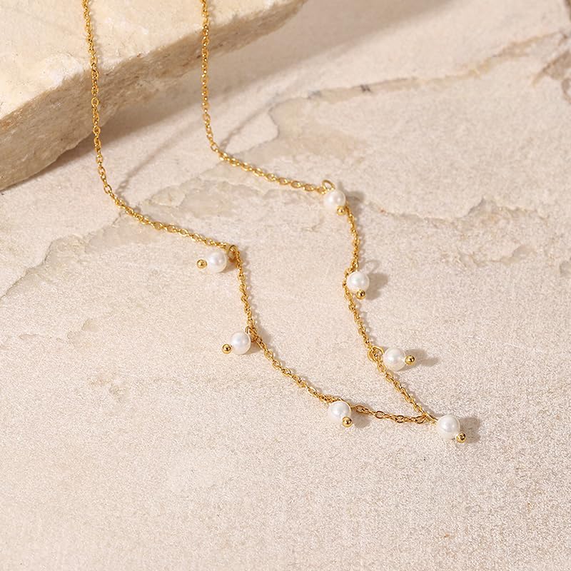 Unisex Celestial Gold Pendant Necklaces, Sun/Moon/Star/Angle Celestial Elements Unisex Choker Gold Lover Chains for Men and Women Jewelry - color: Pearl Strand #2