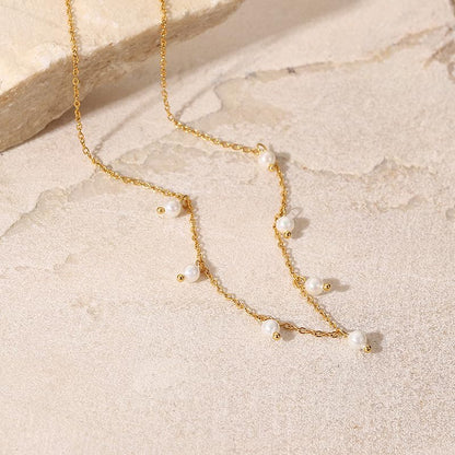 Unisex Celestial Gold Pendant Necklaces, Sun/Moon/Star/Angle Celestial Elements Unisex Choker Gold Lover Chains for Men and Women Jewelry - color: Pearl Strand #2