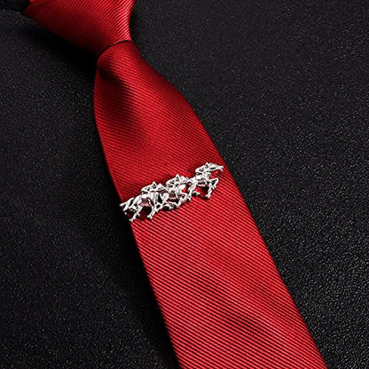 HAWSON 2 inch Tie Clip for Men-Novelty Sport Necktie Bar Clip,Tie Pin,Special Interesting Gift for Men - style: Horse racing