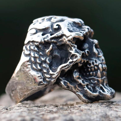 2023 Skull Ring Cool Evil Death Punk Rock Stainless Steel Rings Aly Style Jewelry - style: R1092