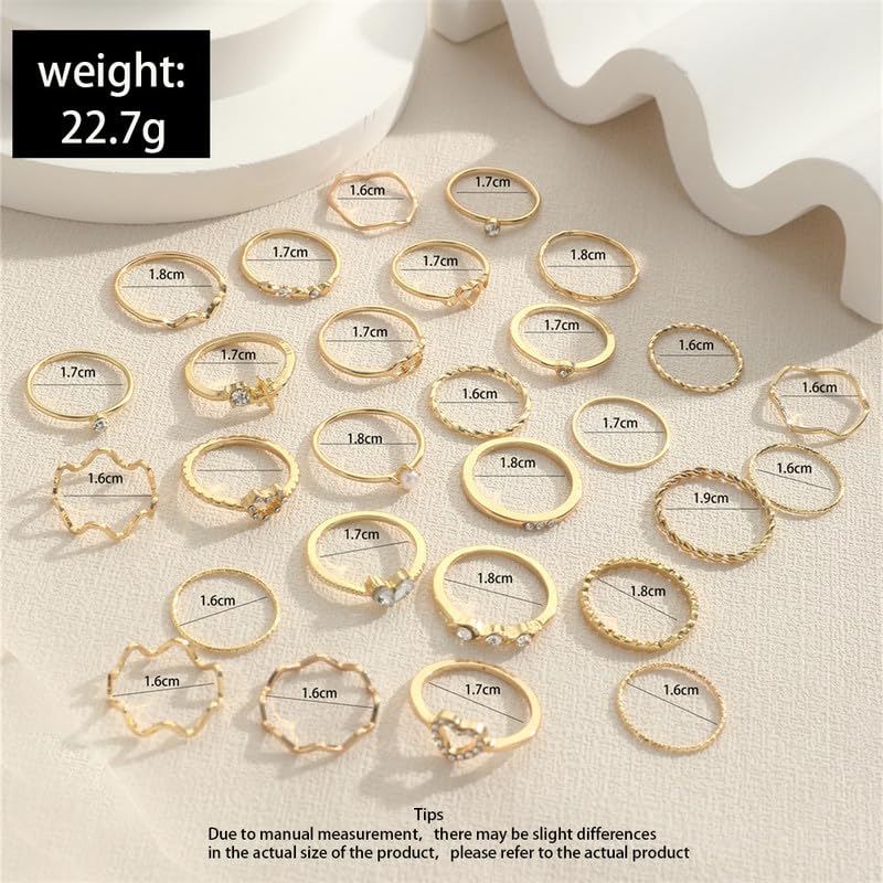 Chunky Stackable Rings Set For Women Open Adjustable Bold Thick Geometric Knuckle Rings Minimalist Statement Jewelry Gift - style: Style 6