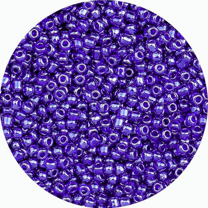 Legefo 4mm Glass Seed Beads Bulk, Metallic Blue 6/0 Small Mini Pony Seed Beads, Tiny Round Craft Bead for Bracelet Necklace Wrist Jewelry Making Beading Weaving DIY Crafts Supplies, 1000pcs - color: Metallic Blue