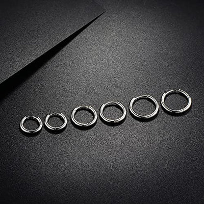 Surgical Stainless Steel Stud Earrings Hoop Earrings for Women Men 14K Gold Plated Hypoallergenic Cartilage Earrings Flat Back CZ Earrings Set Dainty Multiple Piercing Pack of 8 Pairs - color: Ball back (Silver)