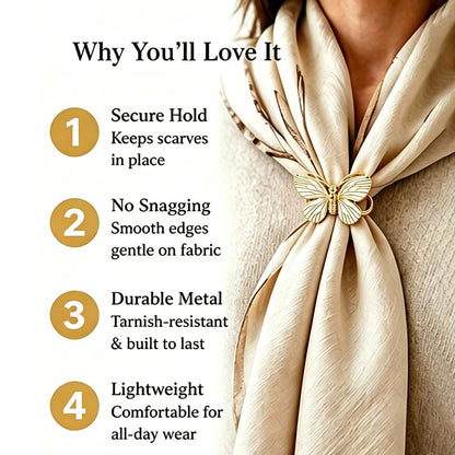 Gold Scarf Rings for Women, Metal Silk Scarf Ring Clip, Minimalist Scarf Rings and Slides for Scarves Clothing Accessories Jewelry Gift for Women Ladies Daily Party Travel Outfit 3Pcs
